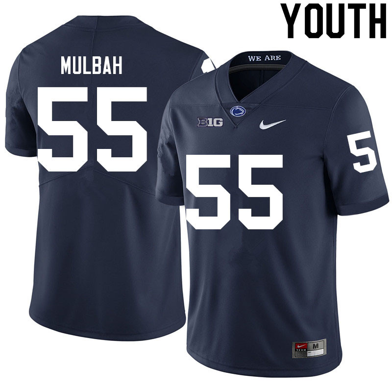 NCAA Nike Youth Penn State Nittany Lions Fatorma Mulbah #55 College Football Authentic Navy Stitched Jersey TAW4298OV